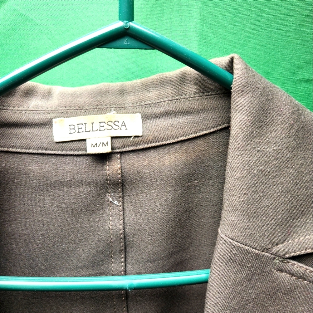 Bellissima dark green/grey long skirt large and matching blazer medium
